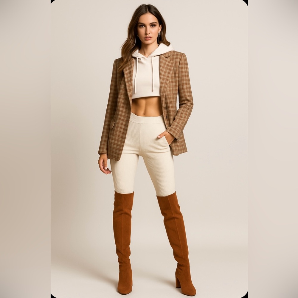 Stewart Weitzman, tieland, brown suede over the knee boot in excellent condition